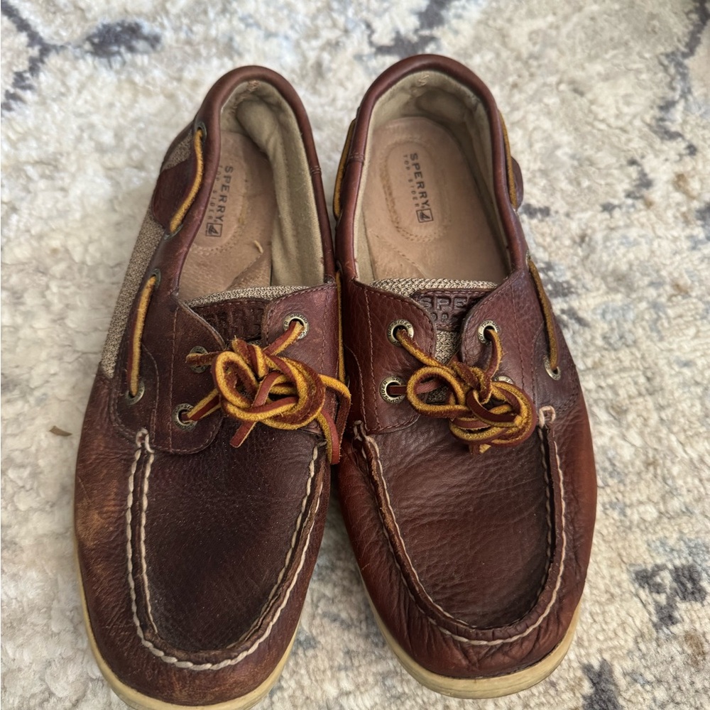 Sperry Women’s Dark Brown Leather Boat Shoes